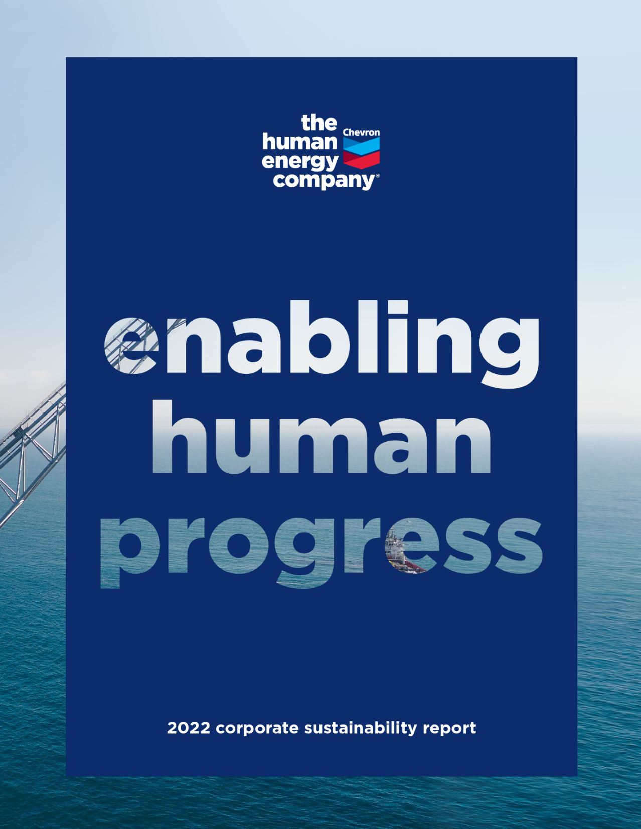 Thumbnail photo of cover of 2022 Chevron corporate sustainability report