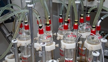 Image of laboratory equipment in engine testing lab.